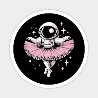 Cute Astronaut in Tutu Ballet Dancing Funny Ballet Magnet